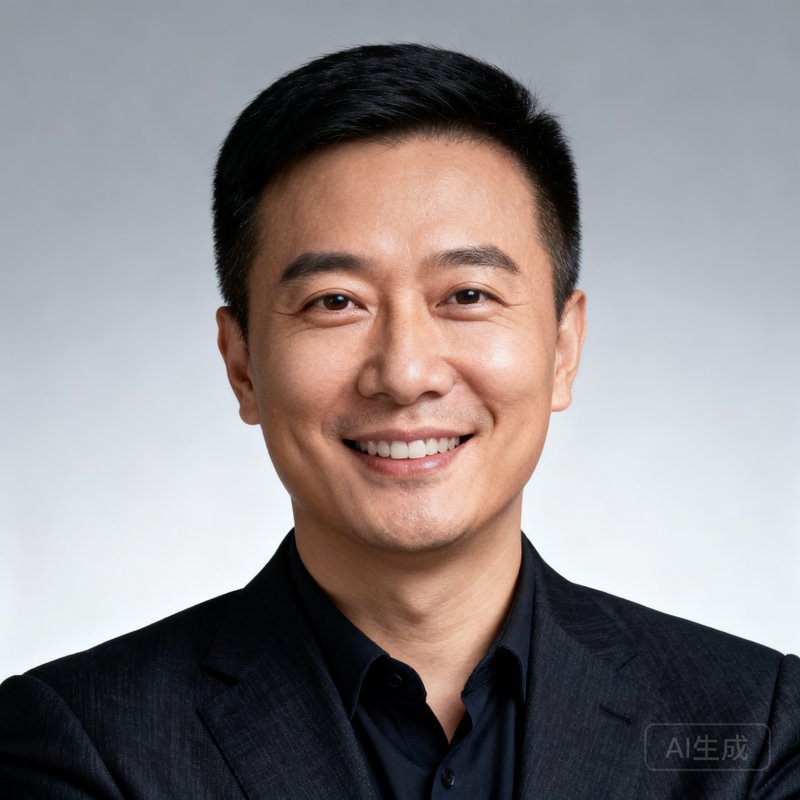 球琛创始人兼首席执行官张明的正面半身照，穿着深色西装面带微笑